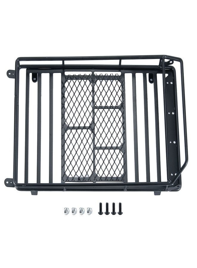 JGGZONE Metal Luggage Carrier Roof Rack 232 * 153mm for 1/10 Axial SCX10 SCX10 II III Wrangler 90046 AXI03007 RC Crawler Car Steel Luggage Tray Roof Rack (Black) - Image 1